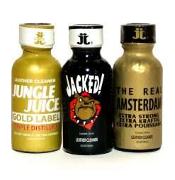 Jungle Juice Gold, Jacked, Real Amsterdam 30mL Combo Pack x3